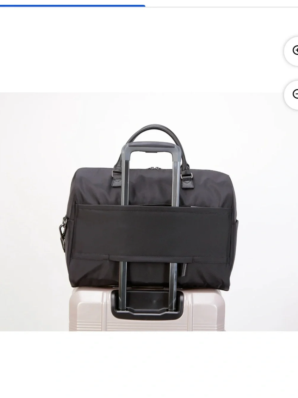 Black Men's Duffel Bag with Front Pocket - Travel Weekender